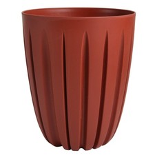 Round Flower Pot Planter with insert Grooved Plastic Indoor Outdoor