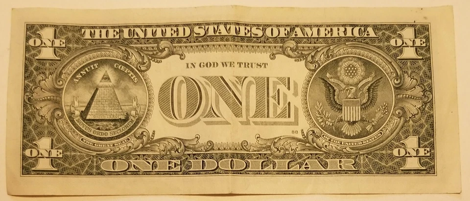 Birthday Dollar Bill March 31, 1933 Off Center Fancy Serial US $1 Series 2013 G - Image 3 of 4