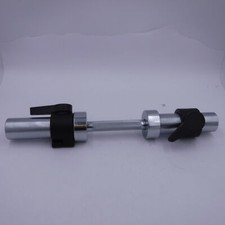 Single 20" Barbell Bar for Olympic 2" Weight Plates W/Flip Lock Collars Knurled