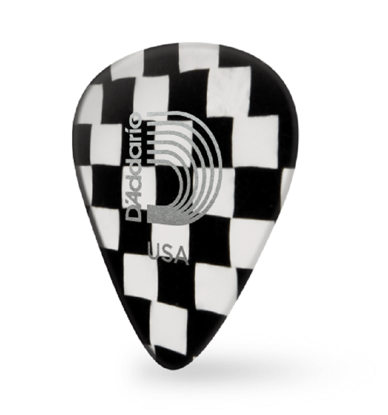 10 Guitar Picks Checkerboard Light Celluloid Guitar Picks D'Addario 1CCB2-10