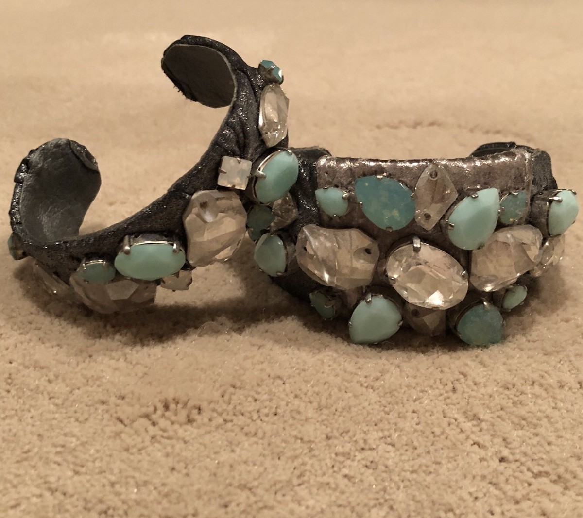 2 New Ted Rossi Jeweled Cuff Bracelets Taylor Swift Cocktail