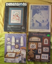 Cross Stitch 3 Bk Sarah Jane Rebecca Prairie Friends Raggedy Dolls Stencil Angel