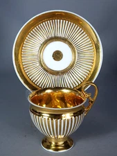 Large Porcelain Cup Old Paris 19th Century, Beautiful Gilding. B932