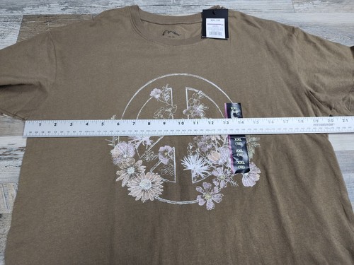NEW Art Class Girls Size 2XL (18) Semi Cropped T-Shirt Peace Flowers XXL - Picture 6 of 9