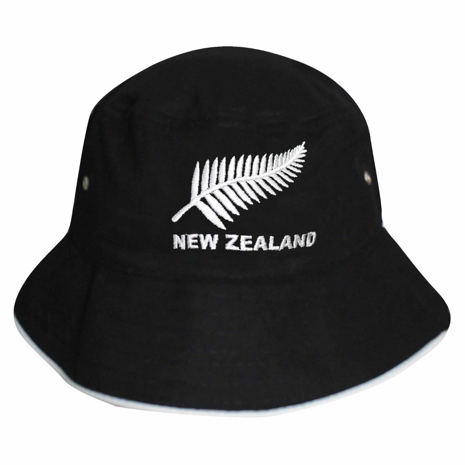 Adults New Zealand Sun Bucket Hat With Embroidered Logo, New Zealand Sports Hat