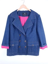 Stewart Parvin London Denim Jacket Size Xxl 20 Designer Couture Occasion Event