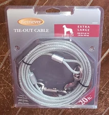 Retriever Tie Out Cable For Extra Large Dogs up to 150lbs ~20' Long~ #2436281