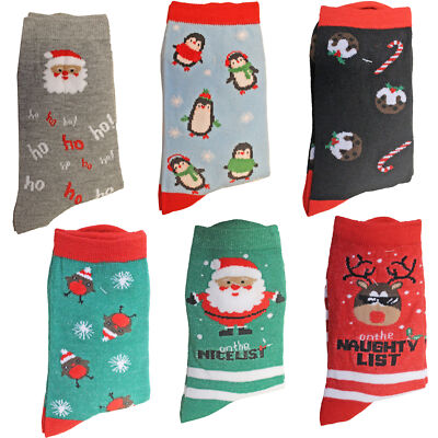 Ladies Christmas Socks Size 4-8 - Choose Novelty Design | eBay UK