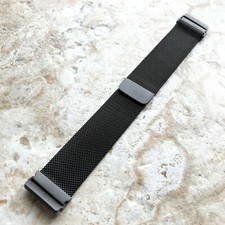 Modern Black Color Adjustable Milanese Band Strap for Fitbit Versa 3 4 Sense 2