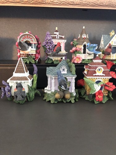 1997 Hamilton Collection bird houses 3" H/ Lot Of 12 - Picture 3 of 15