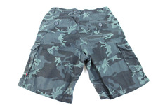 Ring Of Fire Boy's 12 26W x 8L Blue Camo Cargo Jean Shorts D194