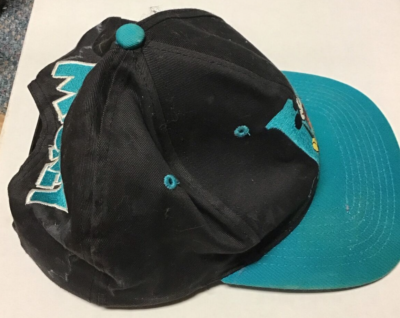 Vintage Disney Mickey Mouse SnapBack Hat Black Aqua  display picture 3