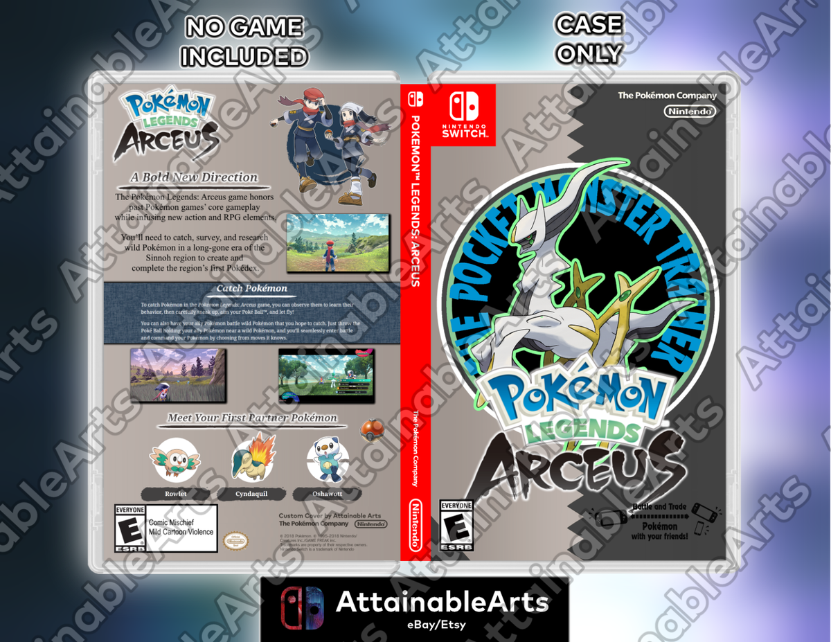 Pokémon Legends: Arceus Game Case/Custom Cover (Nintendo Switch