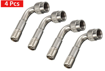 4x Bent Valve Stem Angle Extension 90 Degree Side Tire Wheel Car Motorcycle RV