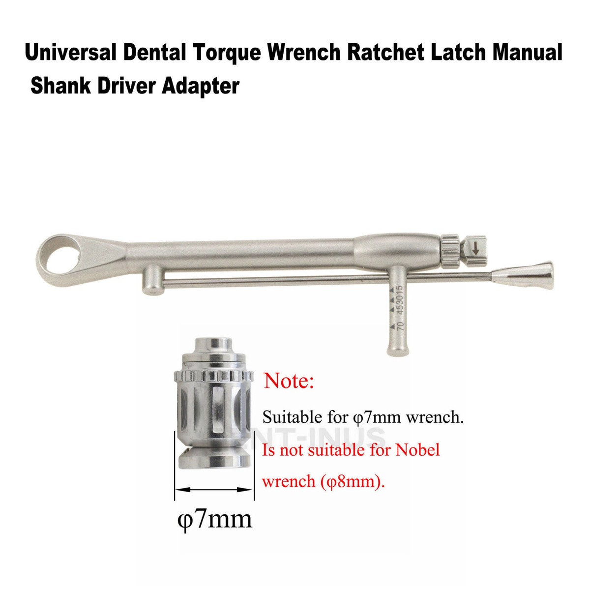 Dental Implant Manual Torque Wrench Adapter Handle for Latch
