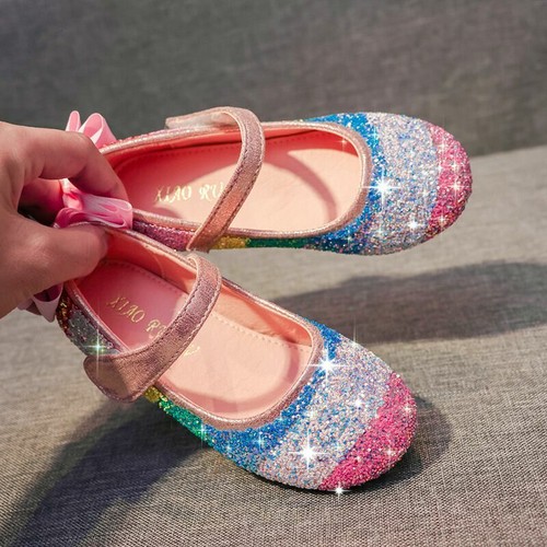 Kids Girls Princess Shoes Fancy Party 