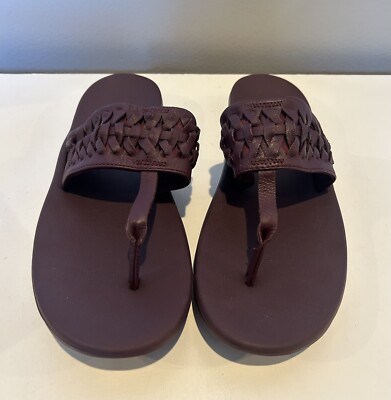 Nike Bella Kai 2 Leather Flip Flop Sandals Slippers Slides Maroon Womens Sze 12 | eBay