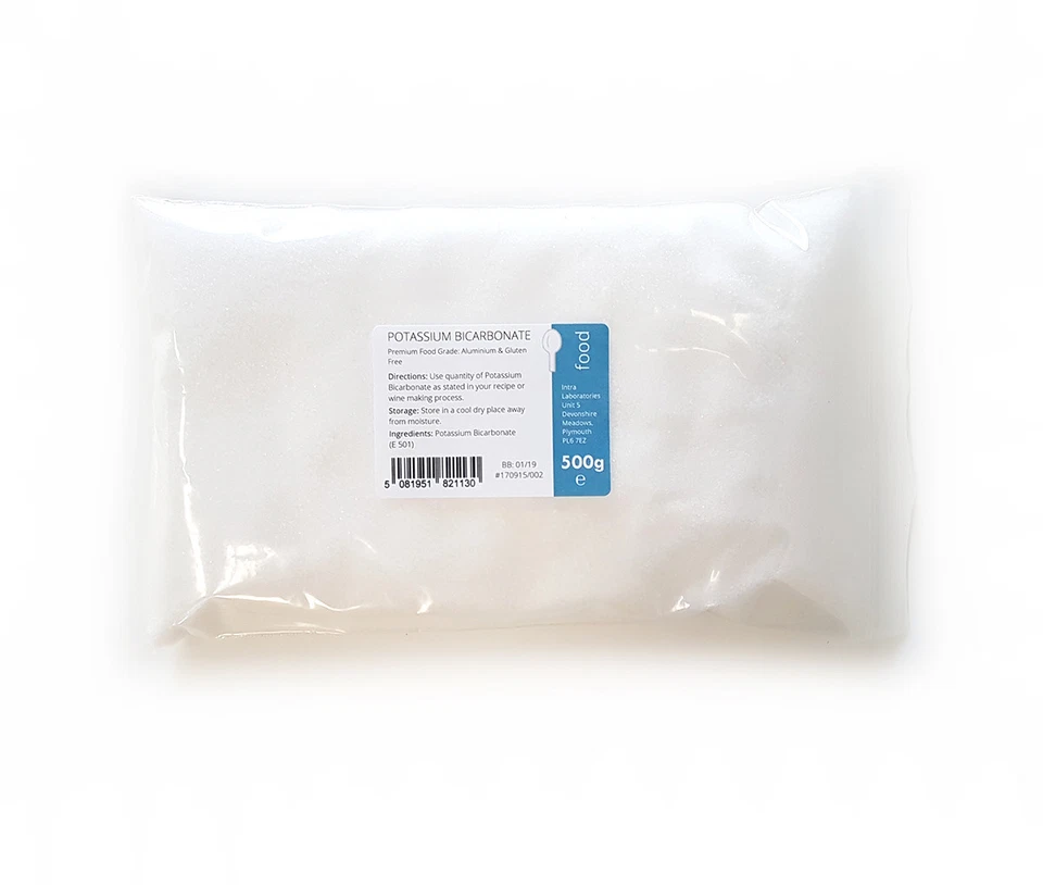 INTRALABS 500g - POTASSIUM BICARBONATE - Highest Quality Food Grade