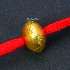 7mm 18k Solid Yellow Gold Fancy Textured Rondelle Spacer Bead 1 