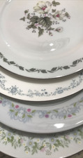 Vintage Mismatched China Dinner Plates Qty 4 Beautiful Florals Elegant Romantic