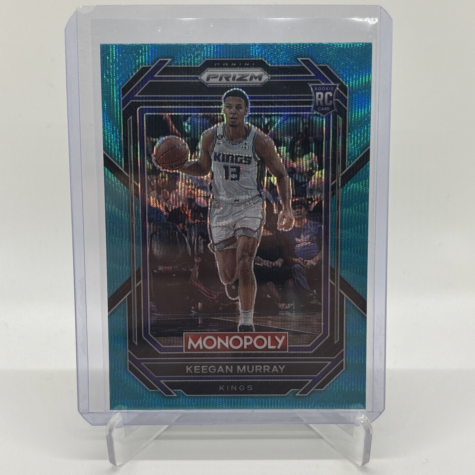 2022-23 Keegan Murray #78 Panini Prizm Monopoly Teal Wave Prizm RC - Kings