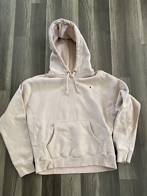 Reverse Weave Champion Hoodie Peach Medium | eBay