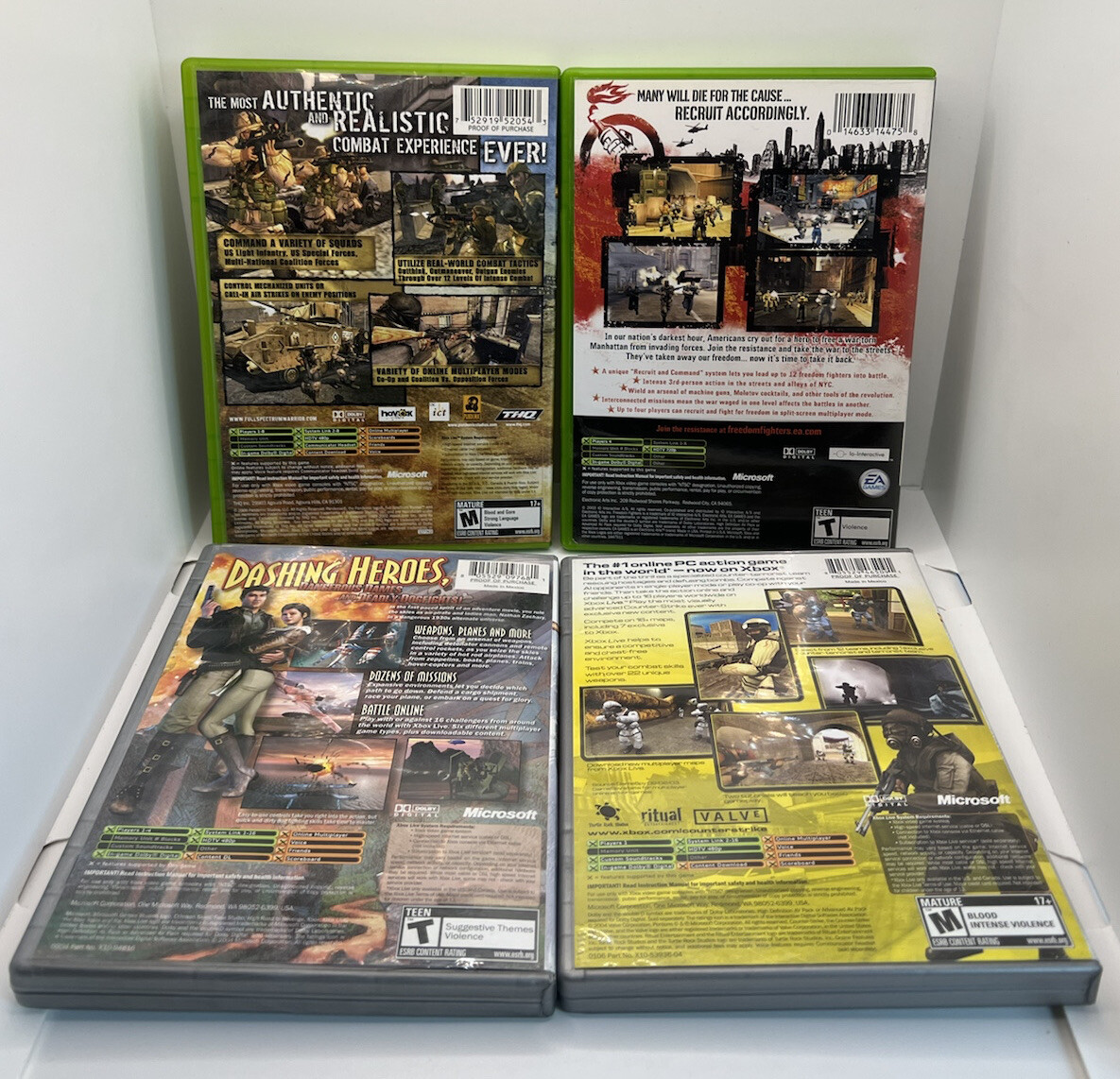 XBOX Games - Freedom Fighters Full Spectrum Warrior Crimson Skies
