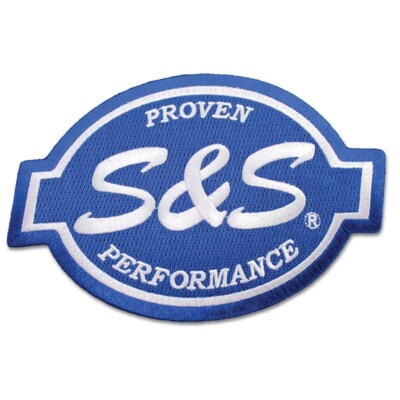 S&S Cycle 510-0194 Logo Patch 3'' Length Blue White