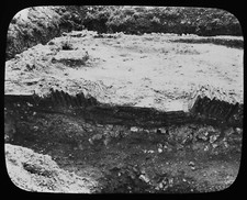 ANTIQUE Magic Lantern Slide SILCHESTER ROMAN RUINS C1900 PHOTO HAMPSHIRE