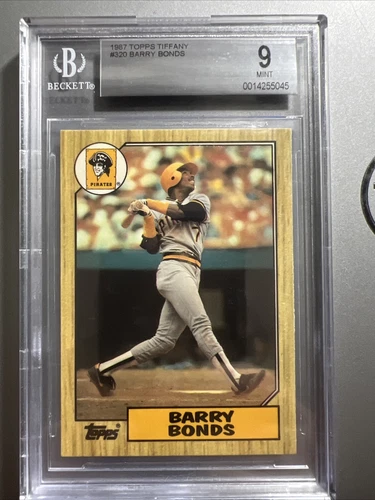 1987 TOPPS TIFFANY #320 BARRY BONDS BGS 9 ROOKIE CARD ~ Pittsburgh Pirates