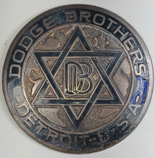 1920s Dodge Brothers Radiator Emblem Badge - Detroit Usa Star