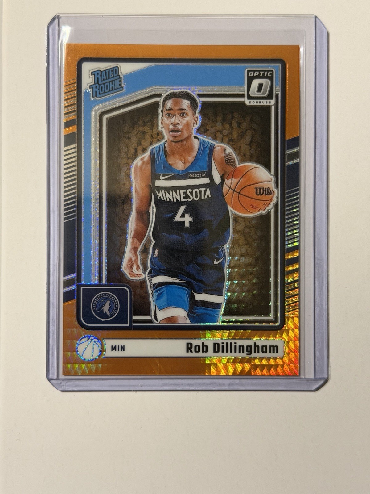 2024-25 Panini Optic Rob Dillingham #259 Orange Hyper Prizm /299