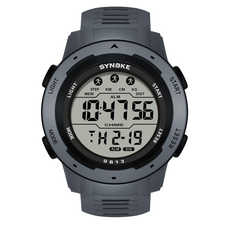 Gray Men's Military Tactical Sports Watch LED Digital Backlight Wristwatch Gift