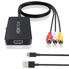HDMI to RCA, HDMI to Older TV Adapter Compatible for Fire Stick, Roku,