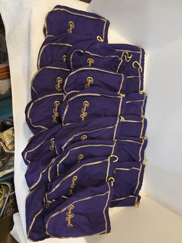 Lot Of 20 Crown Royale Drawstring Bags  Purple 9”