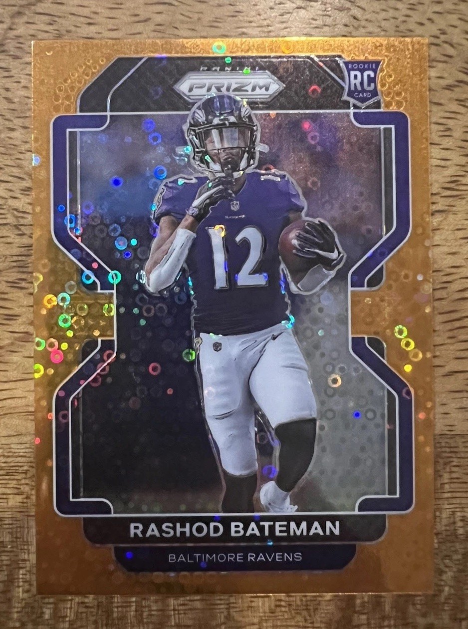 2021 Panini Prizm - Rookie Rashod Bateman #340 Orange Disco Prizm (RC)