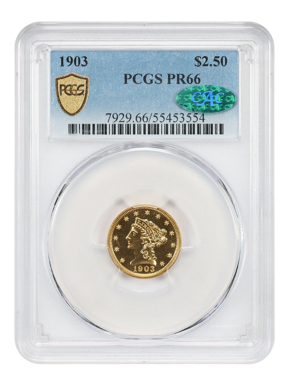 1903 $2.50 PCGS/CAC PR66 - Liberty Head $2.5
