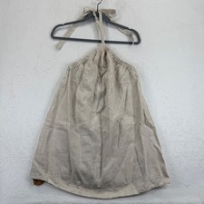 Reformation XS Beige Linen Halter Maui Mini Dress Sleeveless Casual Womens