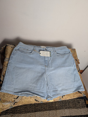 NEW FatFace Denim Womens Light Blue Shorts  Size 24