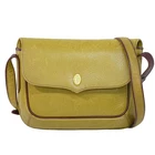 Cartier Must Leather Shoulder Crossbody Bag Mustard Yellow Gold