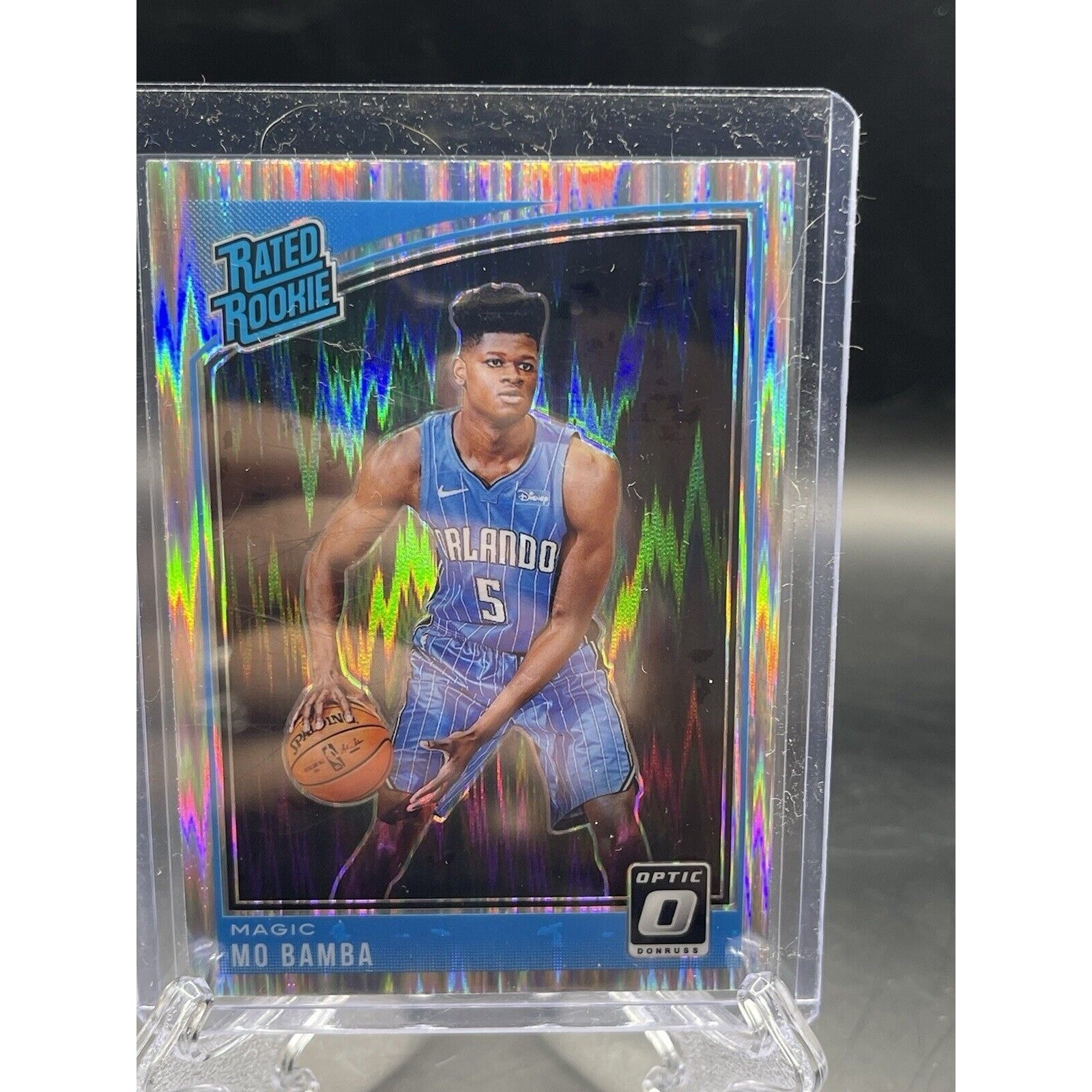 Mo Bamba 2018-19 Panini Donruss Optic Silver Shock Prizm Rated Rookie #160 Magic