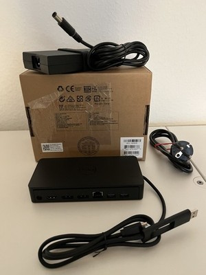 Dell D6000S Dockingstation mit 130W Netzteil - Schwarz - DisplayLink