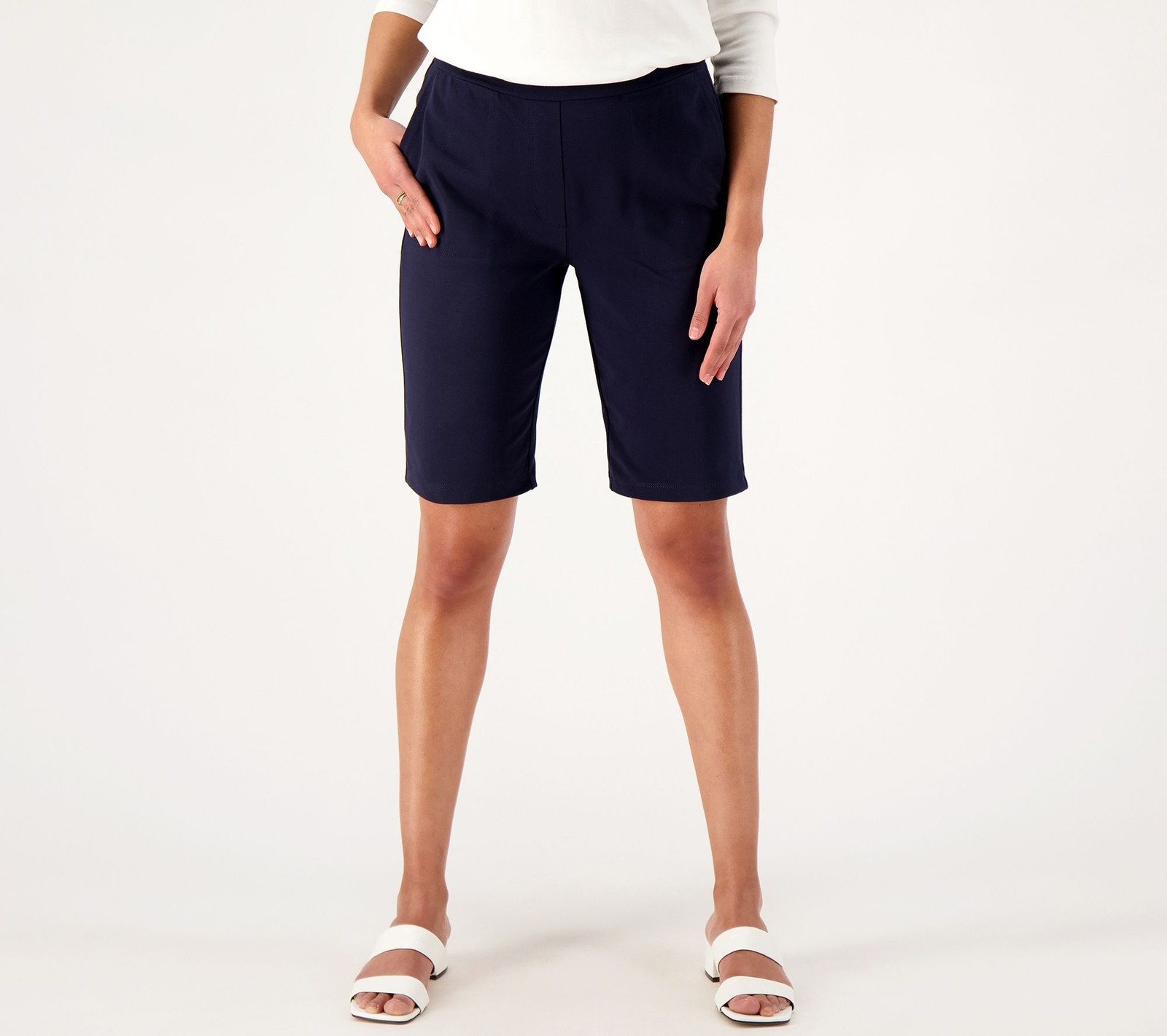 Susan Graver Women's Pants Sz XS Weekend Regular Premium Stretch Blue A593359