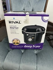 Rival Cool Touch Deep Fryer Black Hard to find Solidly Built