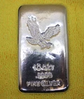 10 TROY OUNCES 999 FINE SILVER BAR - EAGLE CAST / FREE SHIPP.