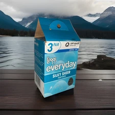 Leggs Everyday Silky Sheer Pantyhose Size Q Off Black 3 Pair Pack