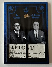 Al Capone/J .Edgar Hoover Relic  2025 Pieces Of The Past Roaring 20s,  35 of 50