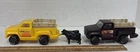 1979 Vintage Tonka Dairy Yellow Truck w/ Cows & Brown Tonka Truck; 5.5” x2.25"