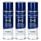 3x Ford Transit Custom Frozen White Spray Paint Aerosol 7VTA Van Colour Code