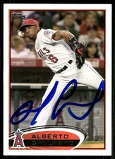 2012 Topps ALBERTO CALLASPO Signed Card autograph auto ANGELS